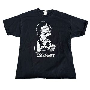 Fruit of the Loom Black Escobart Graphic Tee Size XL